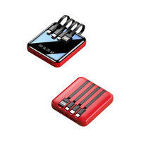 Mini Banco de Energía de 20000mAh con Cable de Carga, Pantalla LED, Tipo C y Micro USB, Novedad 2021