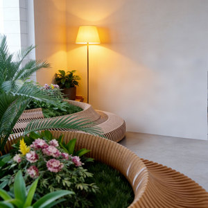 Banco de Madera Personalizado Y513 para Jardín o Parque, Asiento Lateral Decorativo para Interiores, Ideal para Áreas de Descanso al Aire Libre, Cafeterías, Balcones - Product Image 3