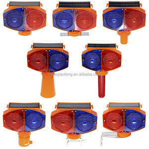 Luce di Segnalazione Solare Impermeabile, Lampada LED Lampeggiante ad Alta Luminosità, in Plastica con Grado di Protezione IP66, Rossa e Blu per Costruzioni Stradali e <span class=keywords><strong>Traffico</strong></span> - Product Image 5