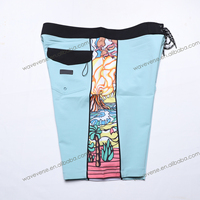 Boardshorts de sport personnalisés pour garçons imperméables et respirants en tissu élastique sur quatre côtés maillots de bain jupes de plage
