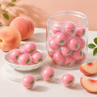 Gomitas de Melocotón, Dulces y Ácidas, con Relleno de Mermelada de Frutas, Suaves y Masticables, Venta al por Mayor, Personalizadas, OEM/ODM, TikTok, Halal