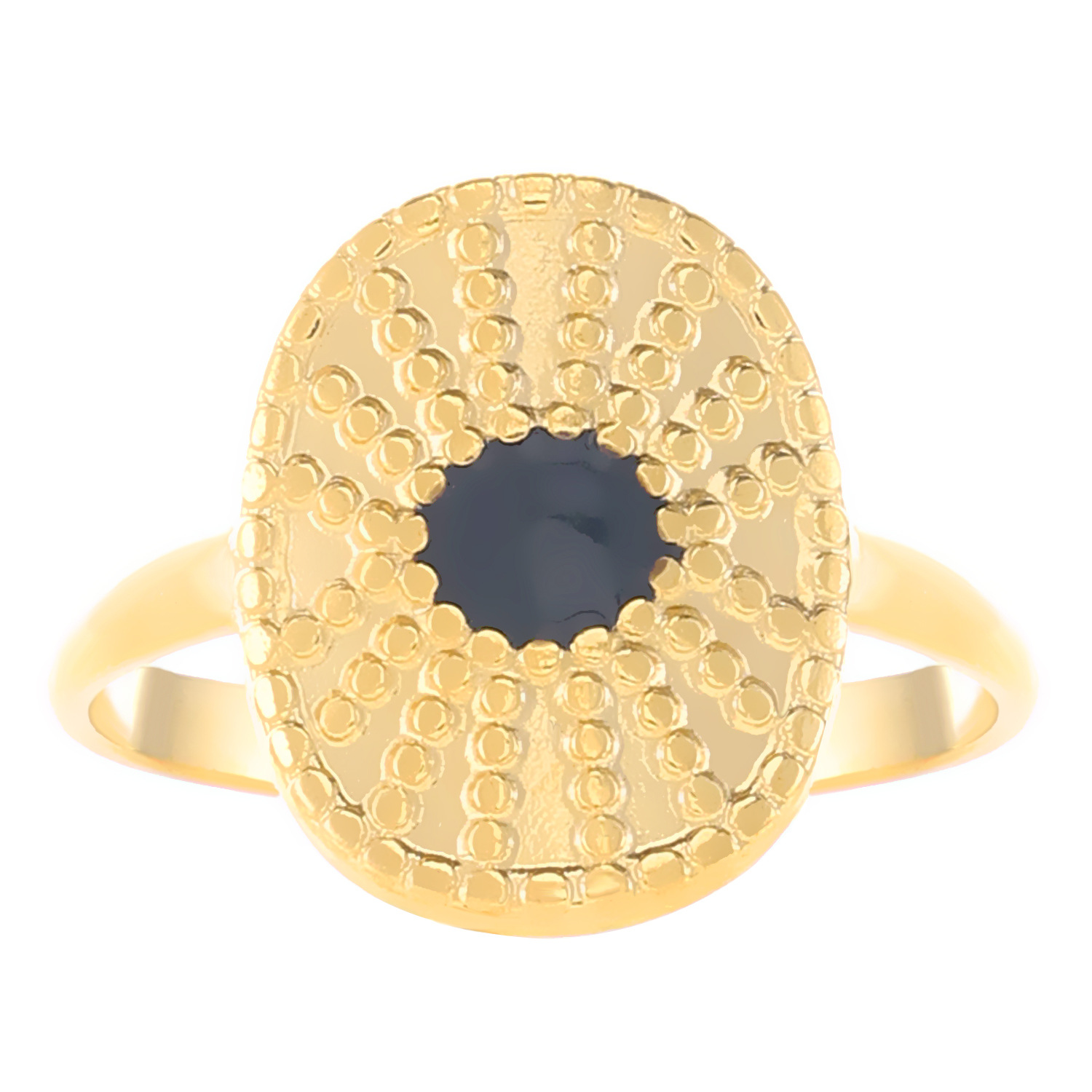 13 18k or véritable longues perles noires z-078
