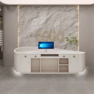 Banco della Reception moderno minimalista a forma <span class=keywords><strong>di</strong></span> arco per matrimoni piccoli saloni <span class=keywords><strong>di</strong></span> bellezza <span class=keywords><strong>estetica</strong></span> medica laccata cassa bancone - Product Image 6