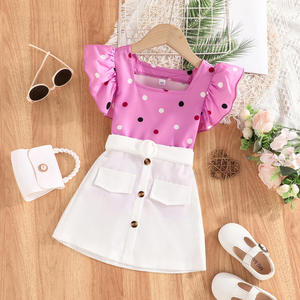 Детский костюм: топ в горошек + юбка, комплект из 2 предметов для девочек - Product Image 6