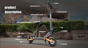Scooter Eléctrico Kukirin Pro, Nueva Versión 2026, Llantas de Vacío de 9 Pulgadas, Carga de 120 kg, con Asiento - Product Image 3