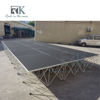 Plateforme de scène portable en aluminium avec escalier, scène pliable en alliage d'aluminium pour événements, concerts et mariages
