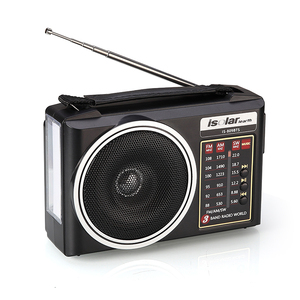 Mini radio vintage à ondes courtes FM USB AM SW Rotosonic portable avec ampoule LED pour le chargement du panneau solaire extérieur - Product Image 2