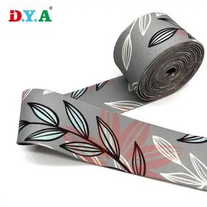 Polyester Stretch Heat Transfer Printing Band Jeans Custom Printed Elastic