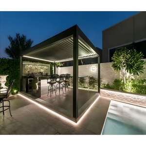 3x4 Bioclimatique Louver Gazebo Metal Apertura Techo Exterior Eléctrico Bioclimático Pérgola Aluminio Terraza Techo - Product Image 1