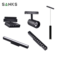 Lampe sur rail Led magnétique réglable en fer et aluminium, montage en Surface, 6W 12W 18W 20W 24W 30W 40W, 10 pièces