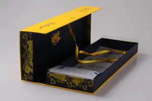 Factory Hot Fancy Magnet Box Carton Black Rigid Flat Luxury Magnetic Folding Storage Paper Gift Box Making Machine