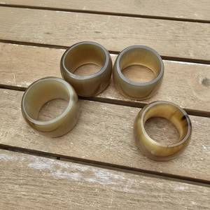 Servilleteros de Cuerno de Búfalo, Porta Servilletas Redondos para Hoteles de Lujo, Restaurantes y Mesas de Boda, Alta Calidad - Product Image 1