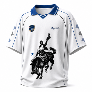Camiseta de Fútbol con Cuello Polo, Diseño Personalizado ODM, Bordado, Insignia, Pedrería, Impresión, Transpirable, Venta al Por Mayor para Equipos - Product Image 6