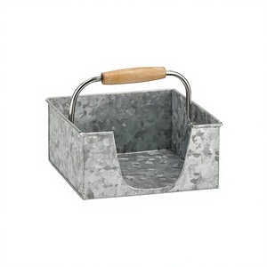 Porte-serviettes galvanisé fait main, design classique, forme carrée, pour fournisseur en gros - Product Image 1