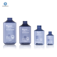 50ml 100ml-300ml 500ml bouteille de distributeur de cylindre en plastique PET toner cosmétique ou vaporisateur de shampooing avec épaule oblique