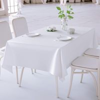 Nappe en satin solide, nappe lisse et brillante pour réception de fête, hôtel, décoration de salle à manger