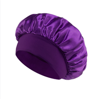 Effen Casual Douchekap Vrouwen Meisjes Satijn Polyester Elastische Breedgerande Blanco Motorkap Haarverzorgingswraps Met 25 Effen Kleur