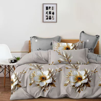Ensemble de draps de lit personnalisé 5 pièces de haute qualité, populaire au Ghana, 1 drap de lit avec 4 taies d'oreiller