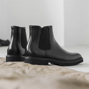 Botas de Tobillo para Mujer de Estilo Británico de Calidad Perfecta, Zapatos Casuales Negros para Hombre, Botas Chelsea - Product Image 5