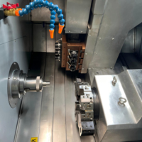 Tour CNC de haute précision PRCS PR46-3+3 à rigidité élevée, avec servomoteur hydraulique, tourelle à 8 postes, rail de guidage linéaire et centre de tournage axe Y