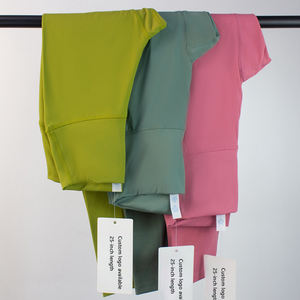 Pantalones de Yoga de Cintura Alta, Corte Ajustado, Elásticos en Cuatro Direcciones, Transpirables, de Spandex/Nylon, con Cintura Elástica - Product Image 4