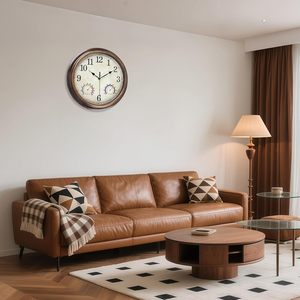 16 Inch <strong>large</strong> Waterproof Antique <strong>Clock</strong> red bronze retro Outdoor <strong>wall</strong> <strong>clock</strong> with temperature humidity - Product Image 5