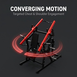 Appareil de musculation professionnel Iso-Lateral à charge libre pour pectoraux et dos, double fonction : Presse pectorale et Rameuse dorsale, équipement de musculation pour le haut du corps - Product Image 3