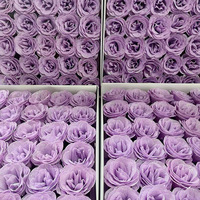 Décoration de mariage à domicile, vente en gros de têtes de fleurs en soie, rose artificielle avec paillettes dorées lumineuses