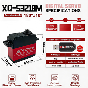 Servomotore XQ POWER 20KG Completamente Personalizzabile, Lunga Durata, Alloggiamento in Alluminio, PWM RC, Senza Limiti, Digitale per Auto RC - Product Image 4