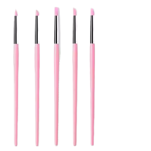5 pz/borsa Pink Nail Art punting Painting punte in acciaio inox cera strumenti per Manicure in <span class=keywords><strong>Silicone</strong></span> scultura goffratura penne intaglio penne per unghie - Product Image 1