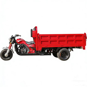 Tricycle de transport de marchandises à benne basculante hydraulique à 5 roues |   Camion de transport de chantier à moteur essence refroidi par eau, capacité de charge de 2000 kg - Product Image 5