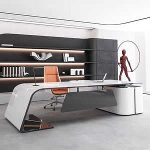 Escritorio Ejecutivo Moderno TM-89672 Muebles de Oficina Blancos Diseño Minimalista Para Espacio de Trabajo - Product Image 2