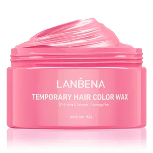 LANBENA Factory Direct Men's Hair Styling Product Hair Care Temporary Hair Color Wax Flamingo Pink