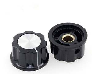 Bouton de potentiomètre A02 en aluminium bakélite - Product Image 1