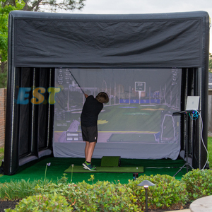 Carpa de recinto de simulador de Golf inflable portátil con pantalla de cine jaula de golpe de entrenamiento de Golf inflable para entrenamiento al aire libre - Product Image 2