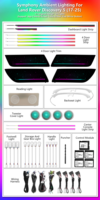 Kit de Decoración de Luces LED Interiores para Automóvil, Panel de Estilo Estrellado Colorido Dinámico con Luz Ambiental para Land Rover Discovery 5 2017-2025
