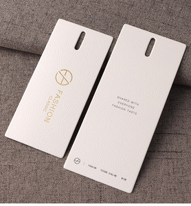 Etiketler folyo giysi etiketleri özel Logo etiketi beyaz salıncak bilet altın folyo damgalama Logo kot ve giyim için giysi etiketi - Product Image 5