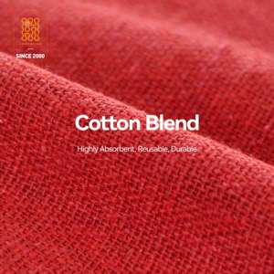 Serviette de magasin de mécanicien industriel rouge en coton mélangé à usages multiples vente en gros - Product Image 4