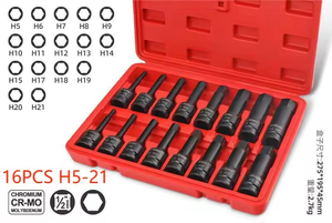 PEXMARTOOLS-Juego de herramientas de mano Hexagonal, 8, 10, 16 piezas, 1/2 ", Dr. Torx, llave de impacto eléctrica,", destornillador - Product Image 5