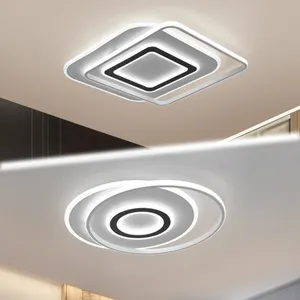 简约室内天花板照明现代设计3环发光二极管铝吸顶灯嵌入式安装灯吸顶灯
