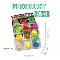 Calendrier de l'Avent Boîte Mystère de Jouets Anti-Stress – Coffret Cadeau de 10 Pièces TPR Squishy – Œufs d'Or pour la Chasse au Trésor – Idéal pour les 14 ans et plus