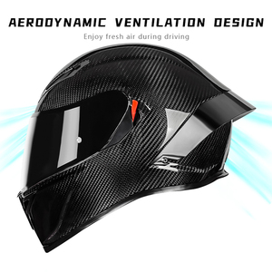 Mũ bảo hiểm xe máy thiết kế <span class=keywords><strong>Predator</strong></span> chất lượng cao, trọng lượng nhẹ, làm từ sợi carbon, tùy chỉnh, full face, có kính chắn gió kép, chống va đập - Product Image 6