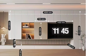 High Gloss European <b>Wood</b> Veneer <b>Decorative</b> Wall <b>Panels</b> for TV Background and Hotel/Mall Interiors Modern Design Commercial Use - Product Image 3