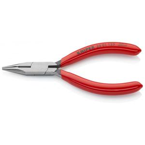 KNIPEX - 25 01 160 SB Snipe Nose Side Cutting Pliers (Radio Pliers) <b>black</b> atramentized, head <b>polished</b>, handles plastic coated - Product Image 1