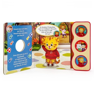 Livre sonore interactif personnalisable sur le thème du nettoyage du parc et de l'amitié |   Livre cartonné robuste avec boutons sonores pour enfants - Product Image 3