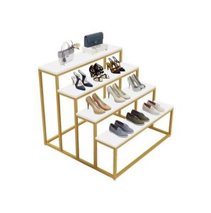 K Display stand shoe bag category wig display stand metal <b>gold</b> retail store display stand - Product Image 1