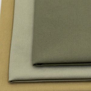 Tissu sergé spécial en mélange polyester-coton 90*40, fin, non extensible, tissé, couleur kaki, en stock* - Product Image 1