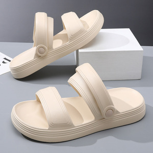 Men's EVA Slides Sandals Breathable Anti-Slip Soft For <b>Beach</b> Summer Outdoor Wear Khaki Gray Black - Product Image 1