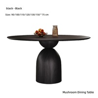 Table à manger sculpturale moderne 6 places, table de luxe en bois de noyer sur piétement, table de hall, mobilier pour projets résidentiels, hôteliers et de bureaux