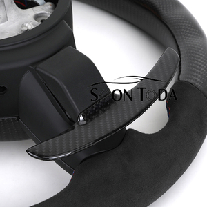 Volante OEM con Botón Rojo, Fibra de Carbono y Gamuza, con LED, para <span class=keywords><strong>BMW</strong></span> F01 F06 F10 F20 F21 F30 F32 F36 <span class=keywords><strong>M3</strong></span> F15 M5 F80 M4 F82 M2 F87 E70 E90 - Product Image 4